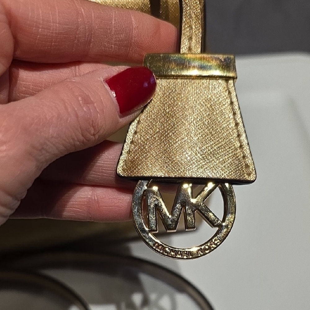 Michael Kors Gold Satchel Bag - Picture 3 of 16